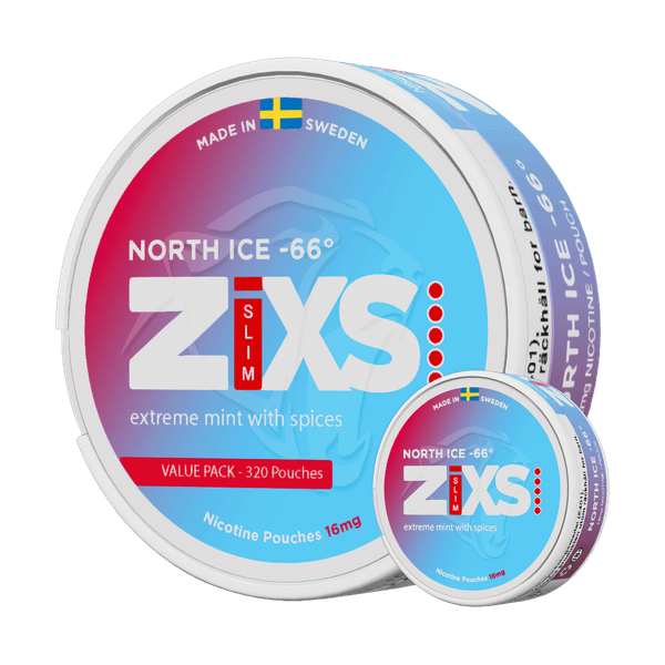 ZIXS North Ice 66 Jumbo Can nikotino maišeliai