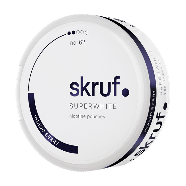 SKRUF Superwhite Indigo Berry No 62 nikotino maišeliai