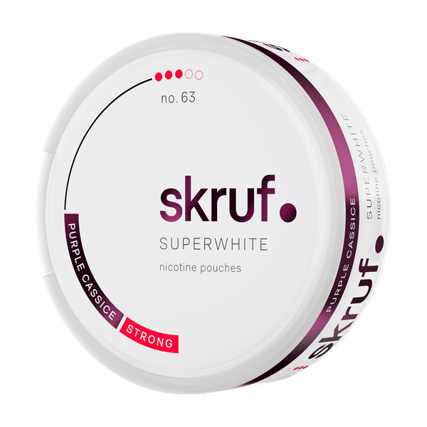 SKRUF Superwhite Purple Cassice Strong No 63 nikotino maišeliai